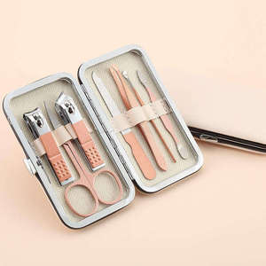 Rose Gold Professional <b>Nail</b> Clippers Sets Carbon Steel <b>Nail</b> Cutter Set Travel Manicure Kit BY ANAAIF ENTERPRISES - Product Image 1