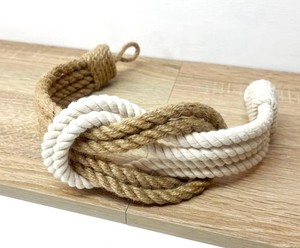 Nautical Knot <b>Curtain</b> Tieback: Jute & Cotton Rope - Product Image 1