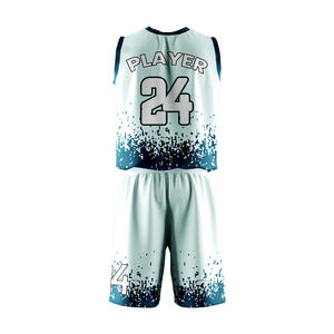 Conjunto de Camiseta y Pantalones Cortos de Baloncesto Personalizados para Adultos Unisex, Transpirables, con Estampado por Transferencia de Calor, 100% Poliéster, Uniformes de Entrenamiento para Equipos - Product Image 6