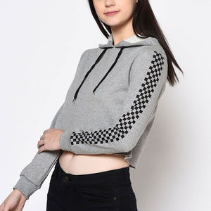 Dernier style, couleur personnalisée, sweats à capuche courts pour femmes, vente en gros, vêtements de sport personnalisés, sweat à capuche court pour femmes - Product Image 3