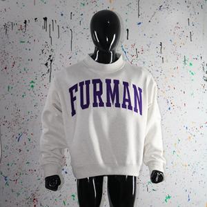 Sudadera FURMAN WHITE con cuello alto, 100% morado, con apliques bordados, cuello ancho, CLUSH SPORTS - Product Image 3