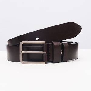 Ceinture pour homme en cuir de vachette véritable avec boucle en alliage, de haute qualité, style business de luxe, fabrication directe d'usine, personnalisable - Product Image 4