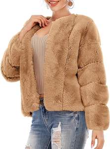 Veste bomber courte de luxe pour femme en fourrure de renard véritable naturelle Golden Island - Product Image 2