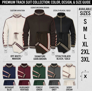 Ensemble de survêtement noir pour homme, style rétro, avec poignets côtelés rayés, tissu très élastique, ensemble de jogging 2 pièces - Vêtements de fitness OEM/ODM - Product Image 2