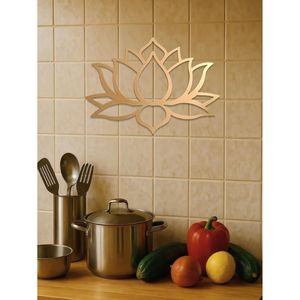 Arte Murale Moderna in Metallo a Forma di Loto, Design Verticale di Grandi Dimensioni, Decorazione Mozzafiato per Soggiorni e Feste Nuziali - Product Image 5