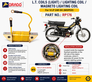 Bobina de encendido Hero Majestic Panther VIP 240 DX LT, bobina de luz, bobina de encendido, calidad de exportación para repuestos de motocicletas de dos ruedas, India, Orado - Product Image 4