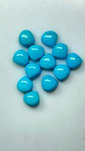 Véritable turquoise Sleeping Beauty d'Arizona, cabochon en forme de cœur, couleur bleu clair, pour pendentif d'anniversaire, cadeau pour importateur britannique - Product Image 4