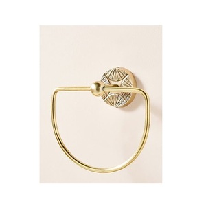 Contemporary Bathroom Metal Towel <b>Ring</b> For Towel <b>Storage</b> With Minimalist Design And Long Lasting Durable Finish - Product Image 6