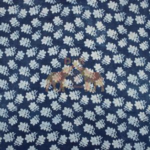 Decorative Cotton Indigo Fabric <b>For</b> Clothing Stylish Floral Pattern <b>For</b> Apparels New Designs Home Decor Textiles - Product Image 3