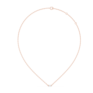 Connecteur en or rose avec diamant de laboratoire taille émeraude, composant minimaliste pour la création de bijoux, pièce de rechange pour la fabrication de bijoux sur mesure - Product Image 4