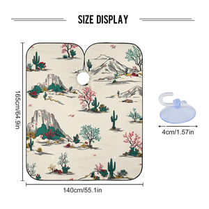 Cape de Coiffure Professionnelle Imperméable en Polyester pour Barbier et Salon, Impression par Sublimation Personnalisée, Col Ajustable - Product Image 3