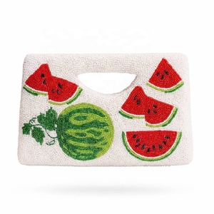 High Quality Handmade Lemon Glass Beaded Clutch Bag Glass Beaded Handbag Party Beaded Clutch <b>Purse</b> in Wholesale Price - Product Image 4