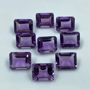 Piedra Preciosa de Amatista Natural Suelta de 27.30 Quilates, Corte Baguette de 8x10MM para la Fabricación de Joyas, R.K. GEMS & JEWELLERY - Product Image 1