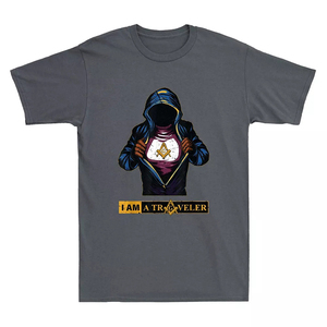 Camiseta Vintage para Hombre de Alta Calidad Hecha a Medida con Diseño de Maestro Masón Hijo de la Luz, Francmasonería Mundial, Mangas Cortas - Product Image 2