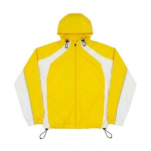 High Sales Custom Logo High Quality Yellow And White Men's Nylon <b>Wind</b> <b>Breaker</b> Shorts Sets For Summer Streetwear Men Sets Hoodies - Product Image 2