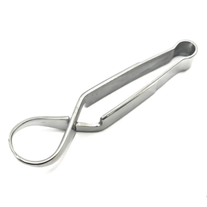 Pince à drap médical Premium Jones 9 cm en acier inoxydable à action croisée et pointes pointues pour fixation de draps chirurgicaux, instruments médicaux certifiés CE ISO - Product Image 1