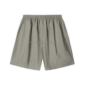 Shorts décontractés pour hommes et unisexe avec logo personnalisé OEM, nouveau design FOG avec double ligne de lettres imprimées pour l'été, taille mi-haute - Product Image 6