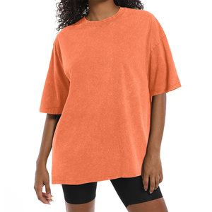 Camiseta Ringer para Mujer, Diseño con Cuello Redondo, Manga Corta, Corte Ajustado, Estilo Vintage Desgastado con Lavado Ácido, con Empaque Personalizable - Product Image 6