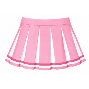 Ensemble uniforme de cheerleading rose bébé, haut sans manches à col en V, jupe plissée, tenue de sport pour équipe athlétique, performance de danse, entraînement - Product Image 5