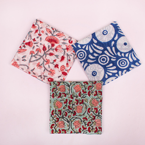 Unique Handmade Fashion Cotton <b>Square</b> <b>Scarf</b> Bandana Hand Block Print Ethnic Pattern Skin Friendly Unisex Accessory for Summer - Product Image 4
