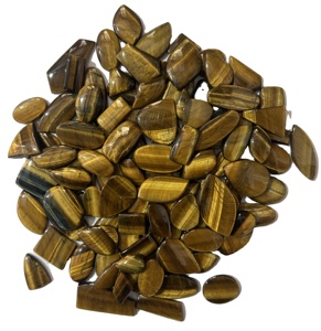 Piedra de cristal de cuarzo de ojo de tigre Natural de grado AAA piedras preciosas sueltas tamaños personalizados para fabricación de joyas Reiki propósito de regalo curativo - Product Image 5