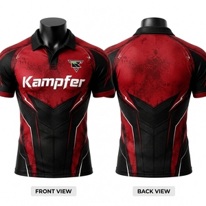 Camiseta de Rugby Ligera, Transpirable, de Secado Rápido, Material de Poliéster, Tejido que Absorbe la Humedad, Ajuste Atlético Flexible, Duradera, Deportiva - Product Image 6