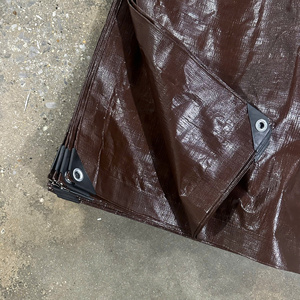 Bâche en PE marron durable, très résistante, haute capacité, haute durabilité, imperméable, couleur et taille personnalisées - Product Image 5