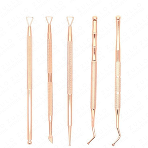 Empujador de Cutículas de Doble Punta de Acero Inoxidable Color Oro Rosa, Herramienta de Cuidado de Uñas Personalizada para Uso en Salones de Manicura y Pedicura, Venta al Por Mayor - Product Image 3