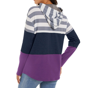 Sweat-shirt à capuche en tissu éponge brodé pour femme, manches longues, tricot asymétrique, vêtements décontractés d'automne - Product Image 4