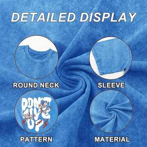 Camisetas gráficas vintage, camisetas streetwear, camisetas con lavado ácido, camisetas con estampado de letras positivas, tops de algodón. - Product Image 6