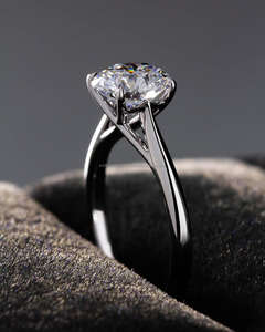 Igi/gia ตัดเพชรที่โตแล้ววินเทจ14K สีขาวแต่งงาน/แหวนหมั้นใส่ได้ทั้งชายและหญิงสีขาวทองสำหรับงานเลี้ยงครบรอบ-คุ้มค่า - Product Image 3