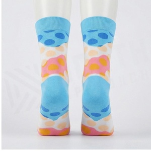 Crew <b>Socks</b> Dot Pattern Blue Pink Yellow Cotton <b>Breathable</b> Kids Summer Casual <b>Socks</b> - Product Image 2