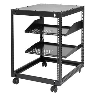 Armadio Rack Server Open Frame 12U da 23-40 Pollici con Profondità Regolabile, Montaggio a Parete o Autoportante, con 4 Poste per Cablaggio AV e Rete - Product Image 2