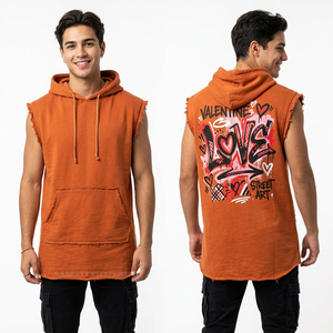 Premium French Terry Men Hoodie Custom High Quality Pullover No <b>String</b> Minimalist Sweatshirt Manufacturer Wholesale Blank <b>Tops</b> - Product Image 6