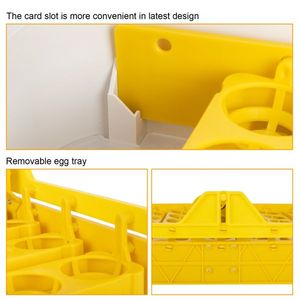 42 Egg Fully Automatic Poultry Incubator with Egg Candler US Standard Yellow & White T Practical Design - Product Image 5