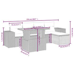 Conjunto de Sofás de Jardín Color Crema - Product Image 3