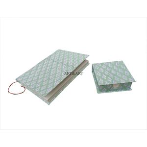 Beautiful Floral Printed Cover With cotton fabric Handmade Diary & notepad set for School, Travelling & Gifting set - Product Image 1