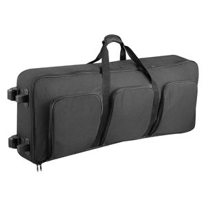 Custodia per tastiera a 88 tasti con ruote imbottite, 40.9 x 16.9 x 5.1, maniglia robusta interna, 3 tasche portaoggetti, borse e custodie per strumenti - Product Image 1
