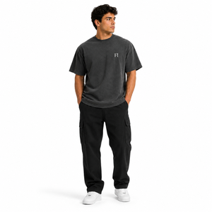 Camisetas de Hombre al por Mayor, 100% Algodón, Personalizadas, Cuello Redondo, Hombros Caídos, Estilo Oversize, con Impresión de Logotipo Personalizado, Proveedor de EE. UU. - Product Image 1