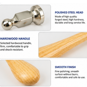 ค้อนตอกพร้อมด้ามไม้ ความยาวสำหรับงานประดิษฐ์เครื่องประดับ DIY - Product Image 4