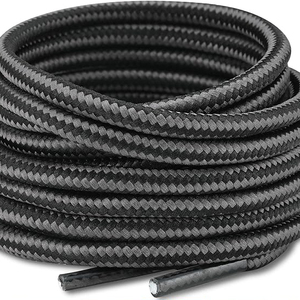 Cordon de serrage plat tressé en polyester haute ténacité de 10 mm pour pantalons/shorts de sport, embouts métalliques, 140 cm, vente en gros - Product Image 6