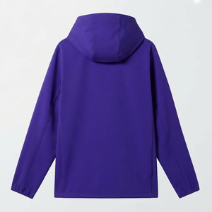 Chaqueta con Capucha para Hombre, Color Morado, Resistente al Viento, con Cierre, Corte Regular, Informal, Tejida en Poliéster, para Otoño - Product Image 2