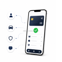Interface de réservation de flotte intelligente avec lecteur d'empreintes digitales, caméra de surveillance et lampe indicatrice LED pour une sécurité avancée des services de covoiturage