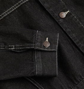 Men's Vintage Winter Streetwear Denim Jacket Patchwork Print Button Detail Eco-Friendly Customized Color Windproof Coat Fortleo - Product Image 5
