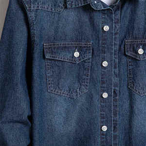 Chemise en jean pour homme au design personnalisé, style vintage décontracté, coupe classique, 100 % coton, jean écologique respirant, tendance 2026 - Product Image 5
