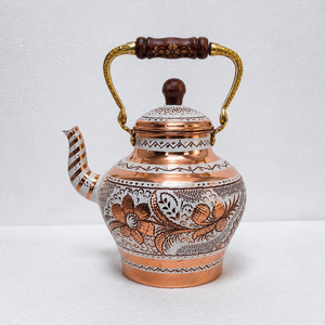 Handmade Pure Copper <b>Tea</b> Kettle Turkish <b>Tea</b> Pot Engraved Copper Teapot Traditional <b>Tea</b> <b>Maker</b> Stovetop Kitchenware Gift - Product Image 2