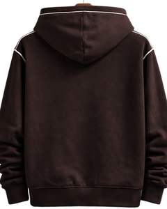 Sweat à capuche personnalisé pour homme avec imprimé chat marron, en molleton de coton, décontracté, streetwear, fabricant sur mesure, fournisseur de vêtements en gros - Product Image 2