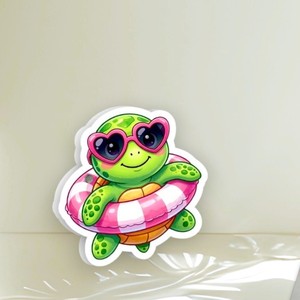 Plaques magnétiques en acrylique diamantées pour extensions de cils, motif cœur tortue, avec logo personnalisable, écologiques - Product Image 1