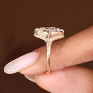 Nouvelle bague en moissanite taille marquise en forme de feuille, en argent sterling 925 plaqué rhodium, pour fiançailles, mariage, bijoux fins pour femme, cadeau - Product Image 2