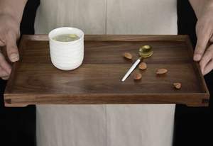 Plateau de service et de rangement en bambou pour la maison, finition polie, personnalisable, passe au lave-vaisselle, pour une utilisation dans le salon - Product Image 2